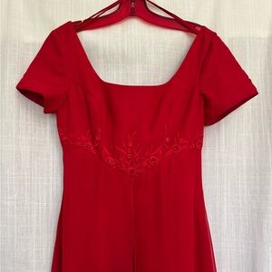 Formal Red Ball Gown Maxi Prom Dress New with Tags Size 6